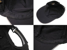画像をギャラリービューアに読み込む, LOUIS VUITTON ルイヴィトン ダミエ ナイロン キャップ M72509 ブラック 黒 ロゴ 帽子 小物 フリーサイズ 中古 64720