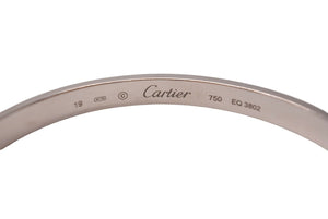 CARTIER カルティエ ラブブレス オープン バングル シルバー 750ホワイトゴールド B6032517 ジュエリー 28g サイズ19 美品 中古 64726