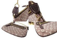 画像をギャラリービューアに読み込む, LOUIS VUITTON ルイ ヴィトン ミニ ポシェット アクセソワール ハンドバッグ M62999 モノグラムイディール セピア 美品 中古 64731