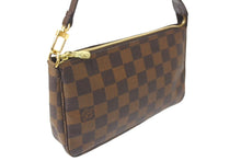 Load image into Gallery viewer, 極美品 LOUIS VUITTON ルイヴィトン ダミエ ポシェットアクセソワール アクセサリーポーチ ブラウン ロゴ N51985 中古 64732