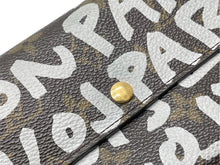 画像をギャラリービューアに読み込む, LOUIS VUITTON ルイ ヴィトン ポルトモネ クレディ 長財布 ノグラム グラフィティ M92189 PVC ブラウン アルジャン 美品 中古 64738