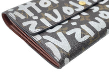 画像をギャラリービューアに読み込む, LOUIS VUITTON ルイ ヴィトン ポルトモネ クレディ 長財布 ノグラム グラフィティ M92189 PVC ブラウン アルジャン 美品 中古 64738