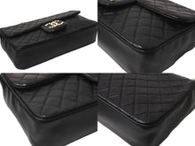 画像をギャラリービューアに読み込む, CHANEL シャネル マトラッセ ウエストミンスター バッグ 15番台 ラムスキン レザー コットンパール ブラック 美品 中古 64739