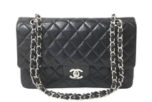 画像をギャラリービューアに読み込む, 極美品 CHANEL マトラッセWフラップチェーンショルダー 6番台 25cm ショルダーバッグ ブラック シルバー金具 ラムスキン 中古 64741
