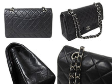 画像をギャラリービューアに読み込む, 極美品 CHANEL マトラッセWフラップチェーンショルダー 6番台 25cm ショルダーバッグ ブラック シルバー金具 ラムスキン 中古 64741
