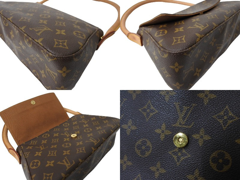 LOUIS VUITTON ルイヴィトン モノグラム ミニルーピング ワンショルダーバッグ ブラウン ロゴ 鞄 肩掛け M51147 美品 中古  64754 – Casanova Vintage