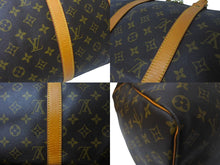 画像をギャラリービューアに読み込む, LOUIS VUITTON ルイ ヴィトン キーポル50 ボストンバッグ M41416 モノグラム キャンバス ヌメ革 ゴールド金具 美品 中古 64762