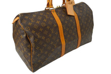 画像をギャラリービューアに読み込む, LOUIS VUITTON ルイヴィトン モノグラム キーポル50 ボストンバッグ M41416 ブラウン 旅行バッグ ゴールド金具 良品 中古 64763
