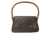 Load image into Gallery viewer, LOUIS VUITTON ルイヴィトン モノグラム ミニルーピング ワンショルダーバッグ ブラウン ロゴ 鞄 肩掛け M51147 美品 中古 64764