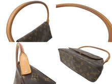 Load image into Gallery viewer, LOUIS VUITTON ルイヴィトン モノグラム ミニルーピング ワンショルダーバッグ ブラウン ロゴ 鞄 肩掛け M51147 美品 中古 64764