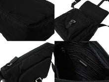 Load image into Gallery viewer, 極美品 PRADA プラダ クロスショルダーバッグ BT8994 三角ロゴプレート ナイロン ブラック シルバー金具 中古 64770
