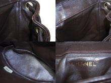 画像をギャラリービューアに読み込む, CHANEL シャネル マトラッセ リュック Wココマークミニ バックパック ココマーク 2番台 1993年 ラムスキン ブラウン ゴールド金具 美品 中古 64711