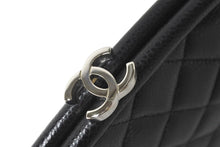 画像をギャラリービューアに読み込む, 極美品 CHANEL シャネル マトラッセ がま口 クラッチバッグ ポーチ 19番台 ブラック キャビアスキン シルバー金具 中古 64773