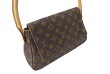 画像をギャラリービューアに読み込む, LOUIS VUITTON ルイヴィトン モノグラム ミニルーピング ワンショルダーバッグ ブラウン ロゴ 鞄 肩掛け M51147 美品 中古 64775