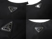 Load image into Gallery viewer, PRADA プラダ ハンドバッグ ホーボー MV515 トライアングルロゴ ブラック ナイロン シルバー金具 美品 中古 64781