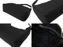 Load image into Gallery viewer, PRADA プラダ ハンドバッグ ホーボー MV515 トライアングルロゴ ブラック ナイロン シルバー金具 美品 中古 64781