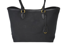 Load image into Gallery viewer, PRADA プラダ トートバッグ ロゴ ジャガード 1BG158 UCWF0002 00 キャンバス レザー ブラック 美品 中古 64783