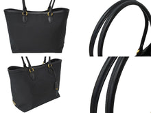 Load image into Gallery viewer, PRADA プラダ トートバッグ ロゴ ジャガード 1BG158 UCWF0002 00 キャンバス レザー ブラック 美品 中古 64783