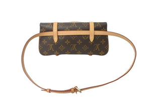 LOUIS VUITTON ルイヴィトン モノグラム ポシェット マレル ウエストバッグ M51159 ブラウン ロゴ ウエストポーチ 美品 中古 64787