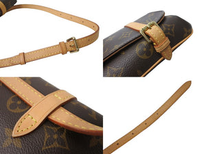 LOUIS VUITTON ルイヴィトン モノグラム ポシェット マレル ウエストバッグ M51159 ブラウン ロゴ ウエストポーチ 美品 中古 64787