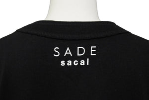 極美品 SACAI サカイ SADE シャーデプリント 半袖Ｔシャツ トップス 21-0227S ブラック コットン サイズ4 中古 64816