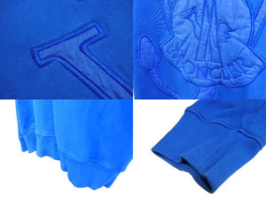 MONCLER × JW ANDERSON ジーニアス スウェット サイズL H209E8G00008 ブルー 刺繍 ロゴ 良品 中古 64822