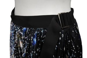 SACAI サカイプリーツ NASA スカート ひざ丈スカート ロング マキシ 星空 宇宙柄 スペース プラネット ブラック サイズ1 美品 中古 64826