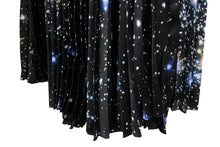 画像をギャラリービューアに読み込む, SACAI サカイプリーツ NASA スカート ひざ丈スカート ロング マキシ 星空 宇宙柄 スペース プラネット ブラック サイズ1 美品 中古 64826