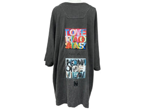 JUUN J Tops Short Sleeve T-shirt Cool Neck Round Neck Colorful Back Print Gray Black JC3442P823 M Used 64842