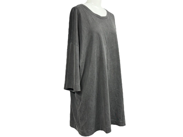 JUUN J Tops Short Sleeve T-shirt Cool Neck Round Neck Colorful Back Print Gray Black JC3442P823 M Used 64842