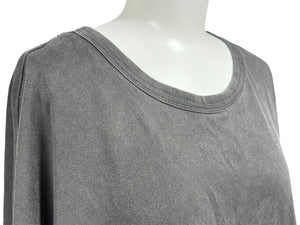 JUUN J Tops Short Sleeve T-shirt Cool Neck Round Neck Colorful Back Print Gray Black JC3442P823 M Used 64842