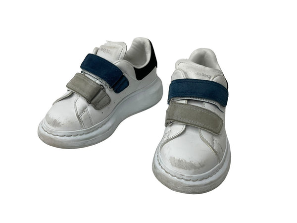 Alexander McQueen Alexander McQueen Sneakers Velcro Kids Sneakers Size L White Black Good Used 64847