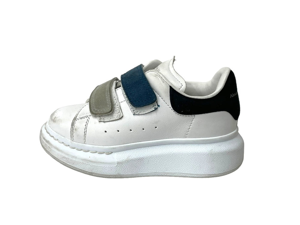 Alexander McQueen アレキサンダーマックイーン スニーカー マジックテープ キッズスニーカー サイズL ホワイト ブラック 良品 中古 64847