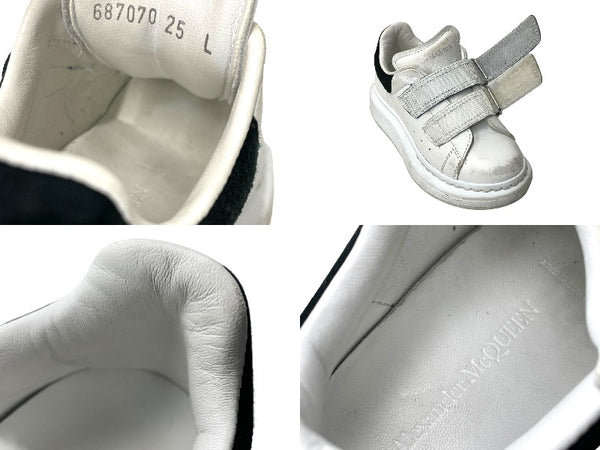 Alexander McQueen Alexander McQueen Sneakers Velcro Kids Sneakers Size L White Black Good Used 64847