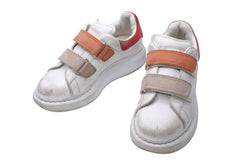 Alexander McQueen Kids Sneakers Velcro Size 30L White Pink Orange Good Used 64848