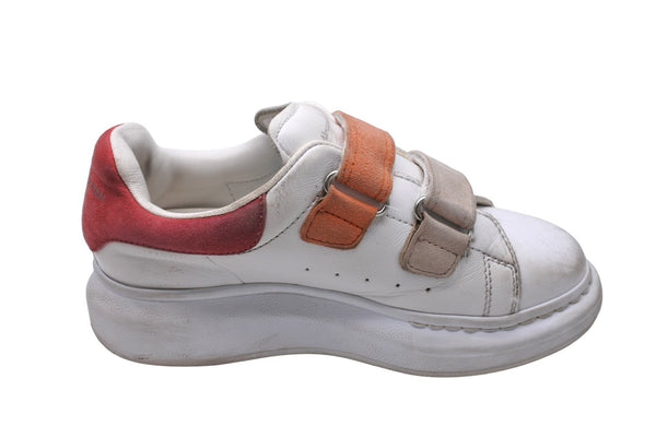 Alexander McQueen Kids Sneakers Velcro Size 30L White Pink Orange Good Used 64848