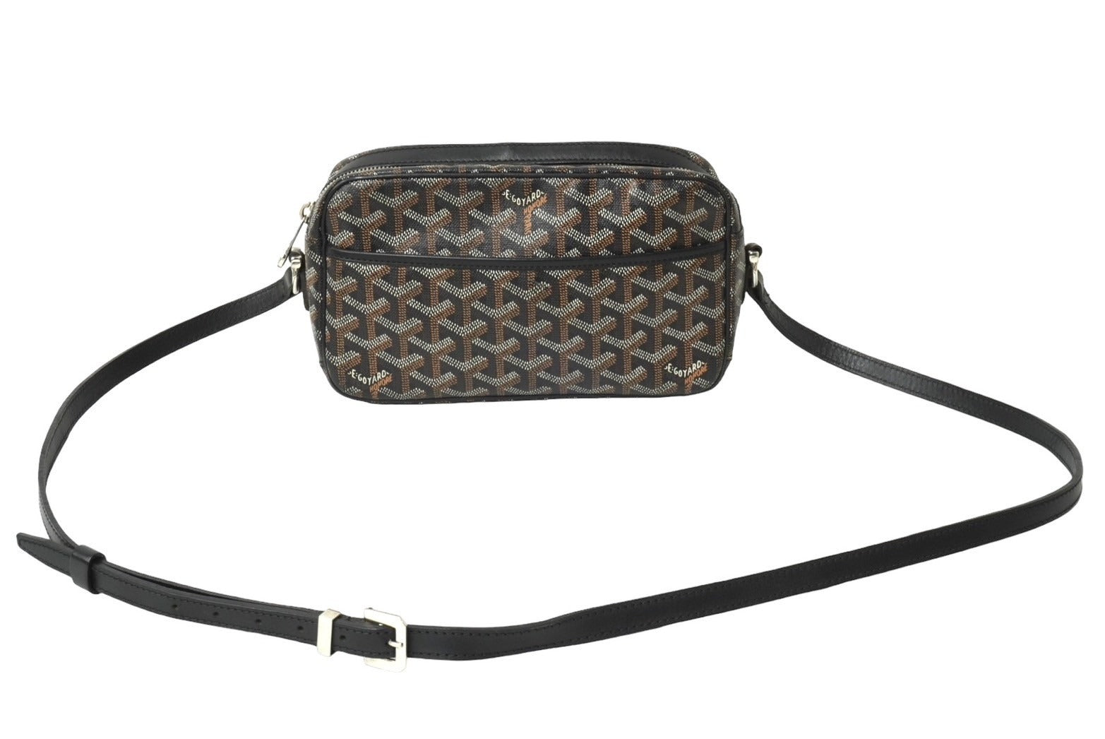 GOYARD ゴヤール カップヴェールPMバッグ ショルダーバッグ CAPVE2PMLTY01CL01P ブラック PVC レザー シルバー金具 美品  中古 64865 – Casanova Vintage