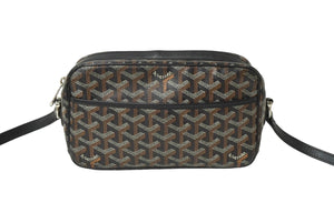 GOYARD ゴヤール カップヴェールPMバッグ ショルダーバッグ CAPVE2PMLTY01CL01P ブラック PVC レザー シルバー金具 美品 中古 64865