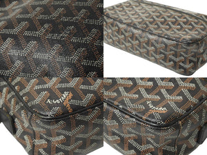 GOYARD ゴヤール カップヴェールPMバッグ ショルダーバッグ CAPVE2PMLTY01CL01P ブラック PVC レザー シルバー金具 美品 中古 64865