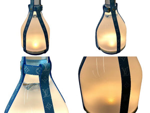 新品同様 LouisVuitton ルイヴィトン ベル ランプ LEDランプ 2024SS R96319 モノグラムキャンバス 吹きガラス ブルー 中古 64876
