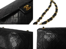 画像をギャラリービューアに読み込む, CHANEL シャネル マトラッセ シングルフラップ ジップ付き 1番台 ラムスキン ブラック ゴールド金具 美品 中古 64878