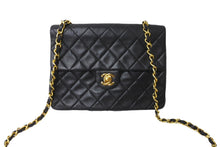画像をギャラリービューアに読み込む, CHANEL シャネル ミニマトラッセ20 チェーンショルダーバッグ 1番台 ラムスキン ブラック ゴールド金具 美品 中古 64891