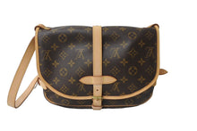 画像をギャラリービューアに読み込む, 極美品 LOUIS VUITTON ルイヴィトン ソミュール30 ショルダーバッグ ブラウン モノグラム ロゴ 斜めがけ M42256 中古 64895