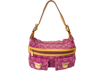 Load image into Gallery viewer, 極美品 LOUIS VUITTON ルイヴィトン バギーPM モノグラムデニム ショルダーバッグ M95212 デニム レザー ピンク 中古 64896