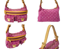 Load image into Gallery viewer, 極美品 LOUIS VUITTON ルイヴィトン バギーPM モノグラムデニム ショルダーバッグ M95212 デニム レザー ピンク 中古 64896