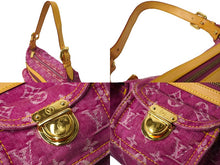Load image into Gallery viewer, 極美品 LOUIS VUITTON ルイヴィトン バギーPM モノグラムデニム ショルダーバッグ M95212 デニム レザー ピンク 中古 64896