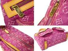 Load image into Gallery viewer, 極美品 LOUIS VUITTON ルイヴィトン バギーPM モノグラムデニム ショルダーバッグ M95212 デニム レザー ピンク 中古 64896