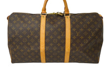 画像をギャラリービューアに読み込む, LOUISVUITTON ルイヴィトン キーポル50 ボストンバッグ M41426 PVCコーティングキャンバス ブラウン 美品 中古 64897