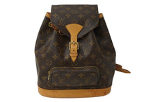 画像をギャラリービューアに読み込む, LOUIS VUITTON ルイヴィトン モノグラム モンスリMM バックパック M51136 ブラウン リュック 美品 中古 64898
