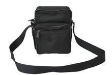 Load image into Gallery viewer, PRADA プラダ ミニメッセンジャー ショルダーバッグ トライアングルロゴ ナイロン ブラック シルバー金具 美品 中古 64902